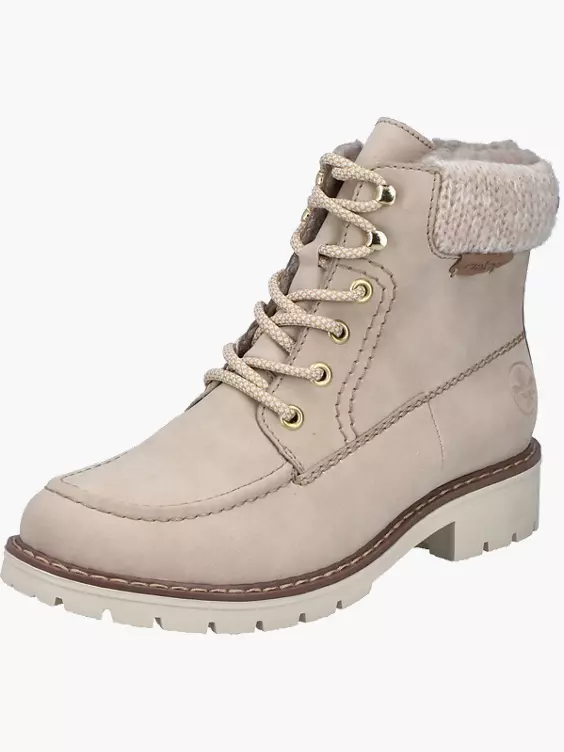 Rieker Damen Schnürstiefel in beige