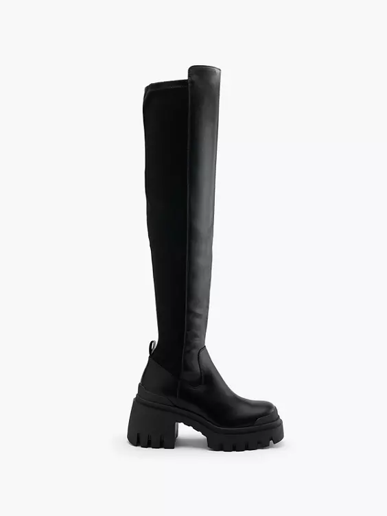 Catwalk Overknee in schwarz