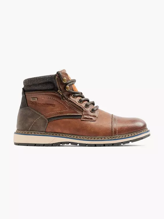 TOM TAILOR Schnürboots in braun
