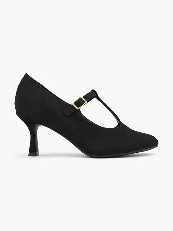 Catwalk T-Spangenpumps in schwarz
