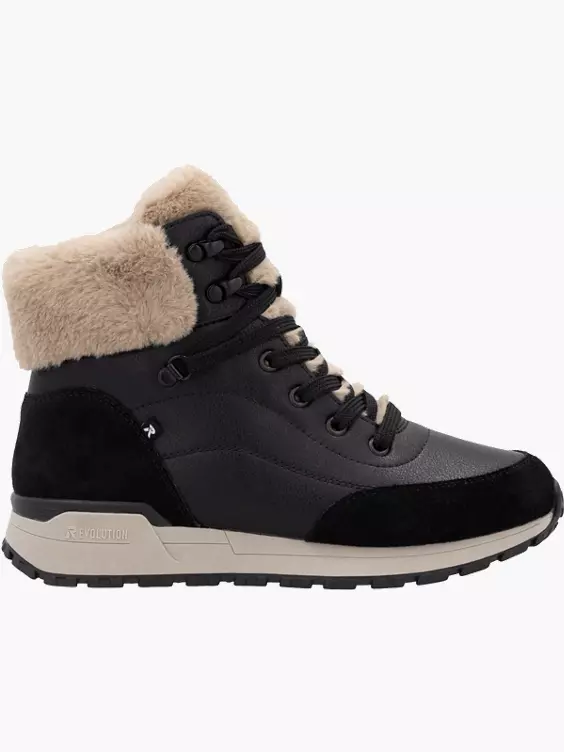 Damen Schnürstiefel in schwarz