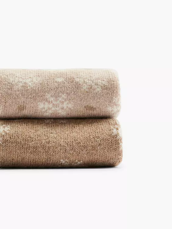 Cosy Nature 2er Pack Socken in taupe