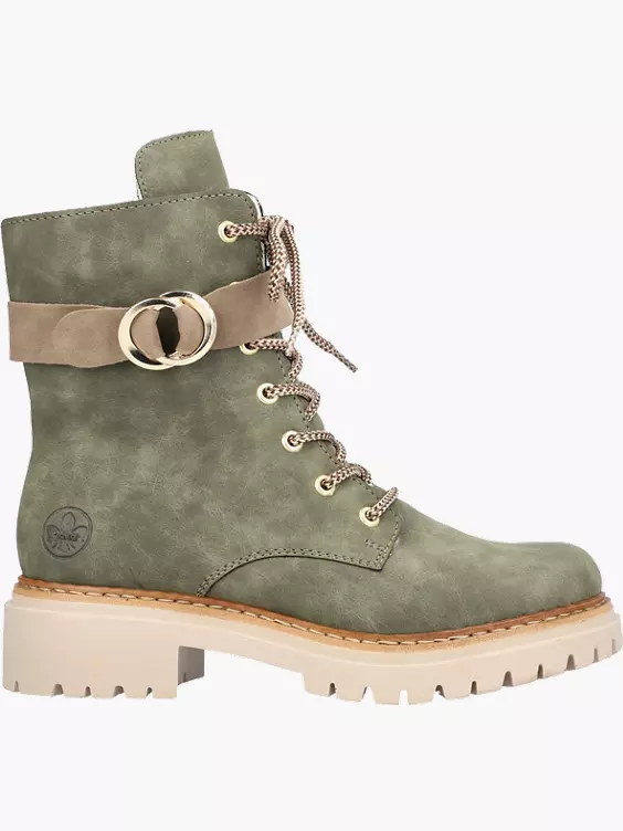 Rieker Damen Biker Boots in grün