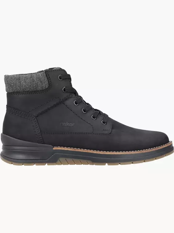 Rieker Herren Schnürstiefel in schwarz
