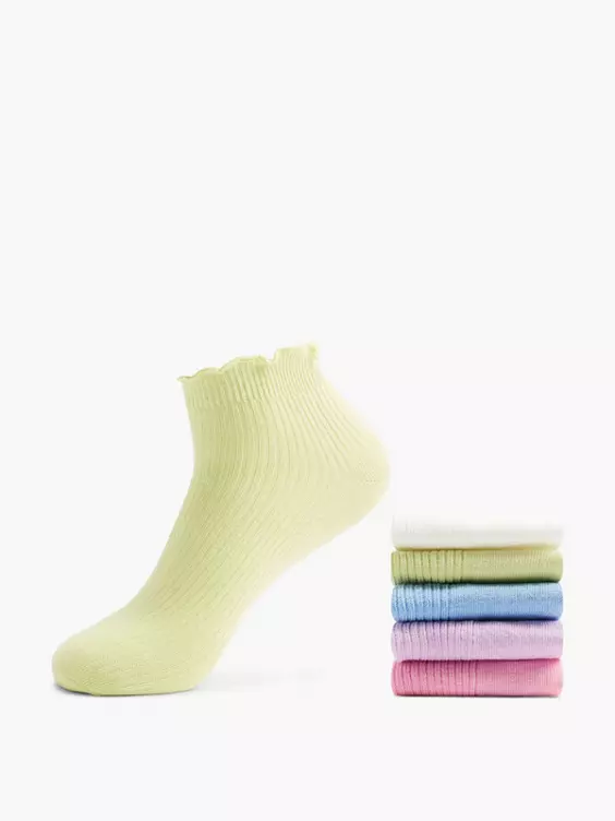 Cosy Nature 5er Pack Sneakersocken in multicolor
