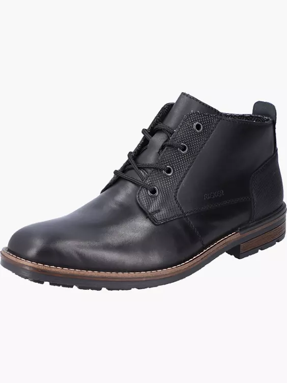 Rieker Herren Schnürstiefel in schwarz
