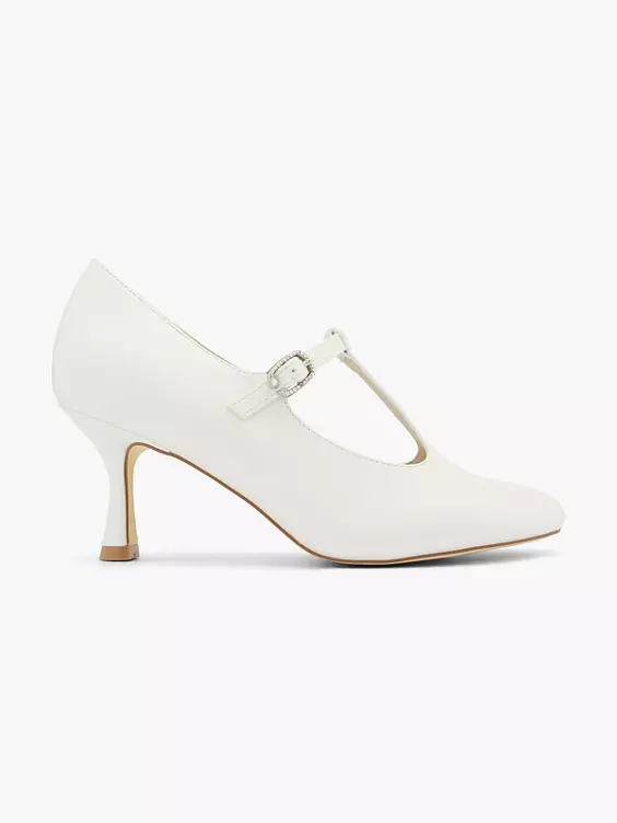 Catwalk Spangenpumps in weiß