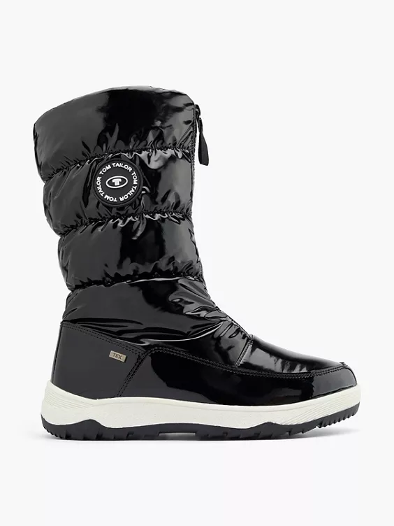 TOM TAILOR Schneeboots in schwarz