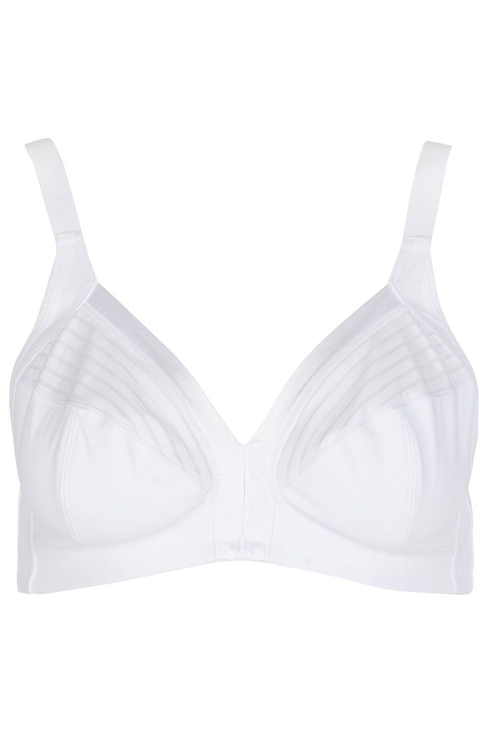 Non Wired Total Support Bra with Striped Detail