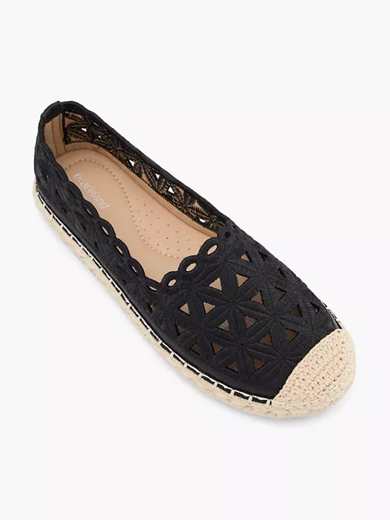 Graceland Espadrille in schwarz