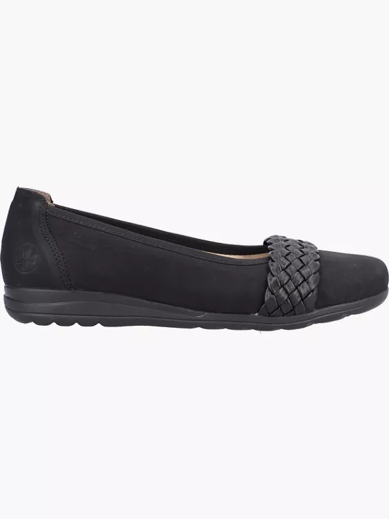 Rieker Damen Ballerinas in schwarz
