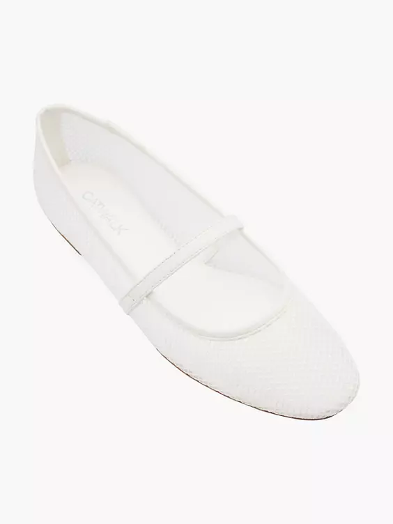 Catwalk Mary Jane Ballerina in weiß
