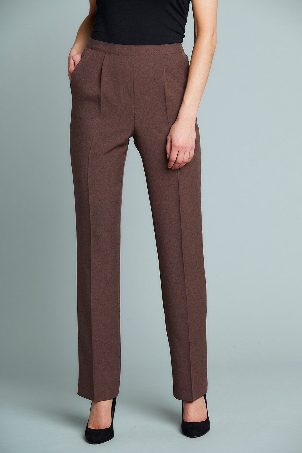 Straight Leg Pull-On Elasticated Trousers