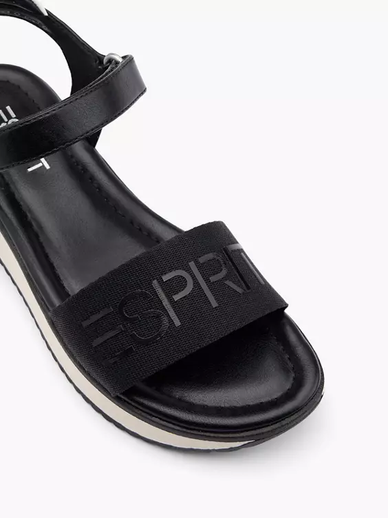 ESPRIT Sandale in schwarz