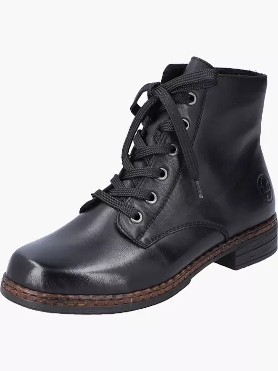 Rieker Damen Schnürstiefel in schwarz
