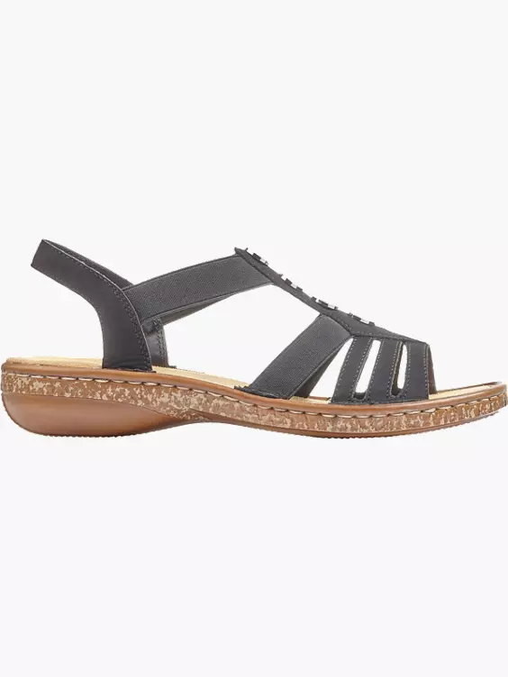 Rieker Damen Riemchensandalen in schwarz