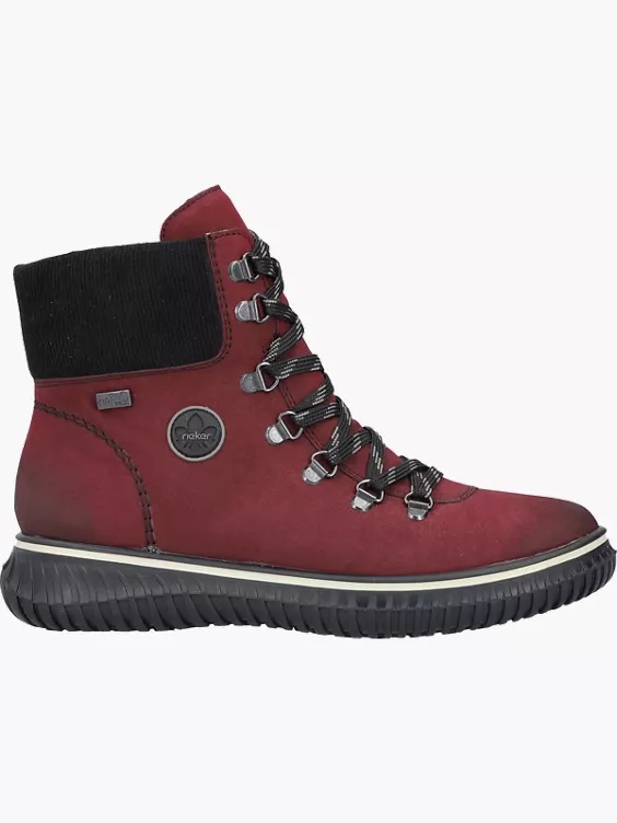 Rieker Damen Schnürstiefel in rot