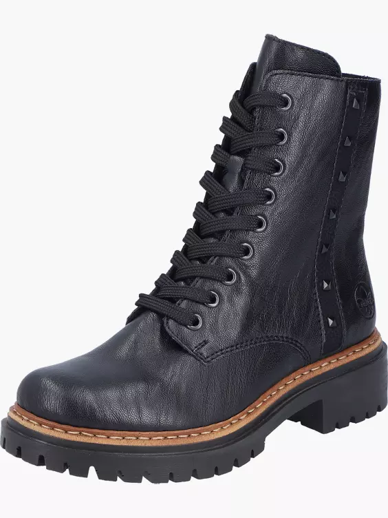Rieker Damen Biker Boots in schwarz