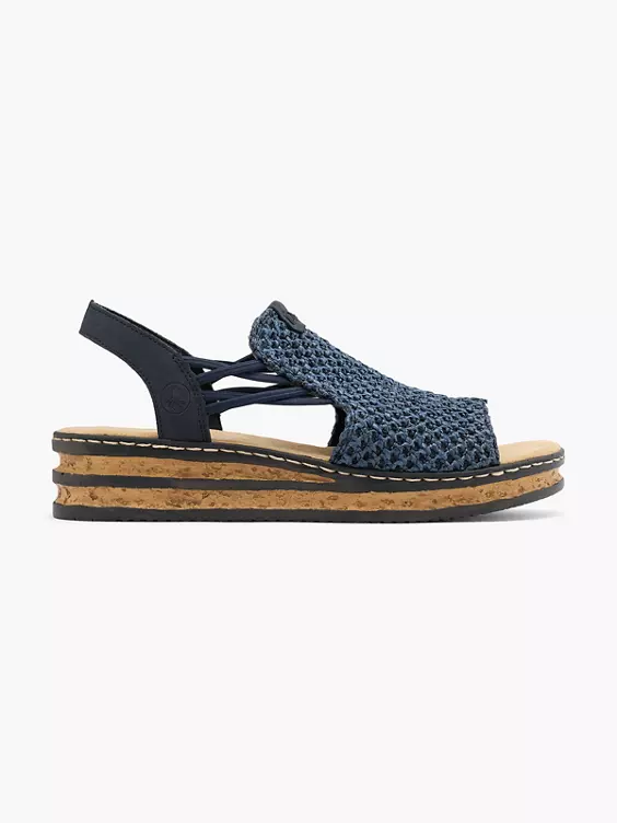 Rieker Keilsandalette in blau