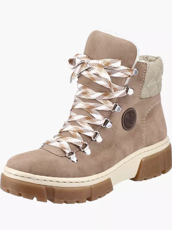 Rieker Damen Schnürstiefel in beige