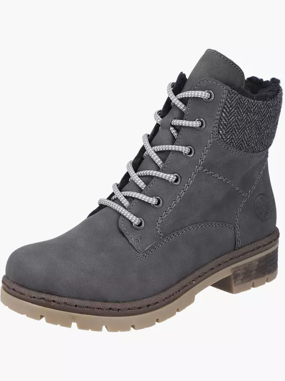 Rieker Damen Schnürstiefel in grau