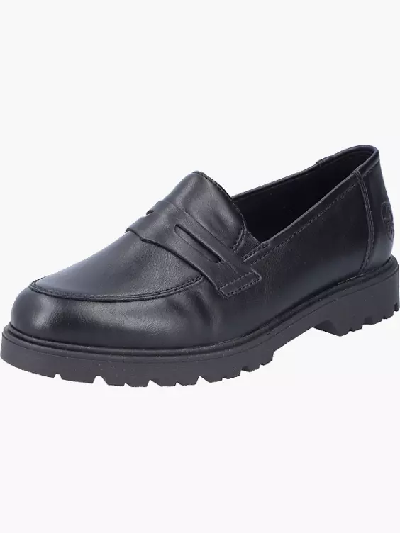 Rieker Damen Slipper in schwarz