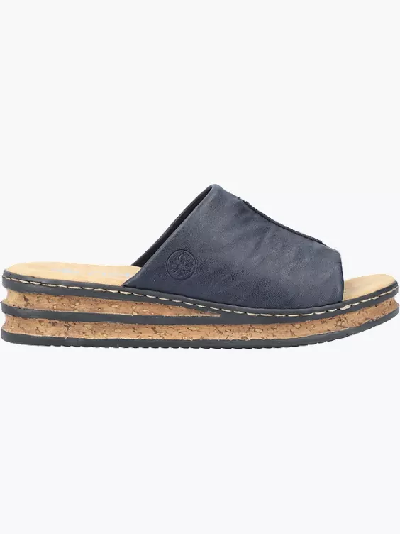 Rieker Damen Pantoletten in blau