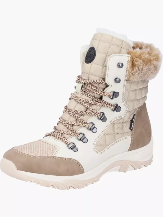 Rieker Damen Schnürstiefel in beige