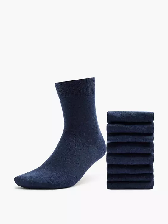 DEICHMANN 8er Pack Socken in navyblau