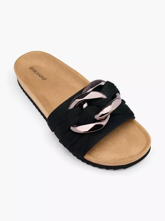 Graceland Pantolette in schwarz