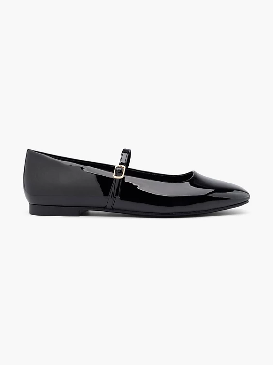Graceland Mary Jane Ballerina in schwarz