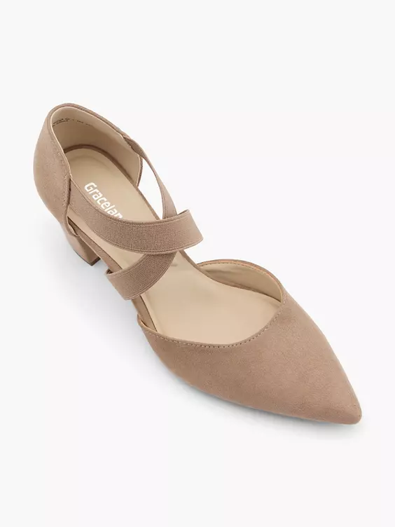 Graceland Spangenpumps in taupe