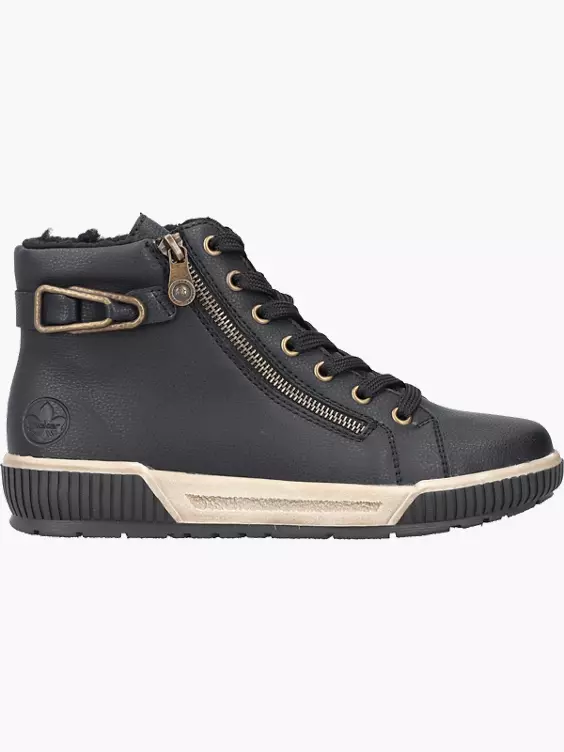 Rieker Damen Schnürstiefel in schwarz