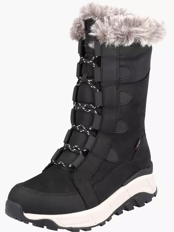 Damen Schnürstiefel in schwarz
