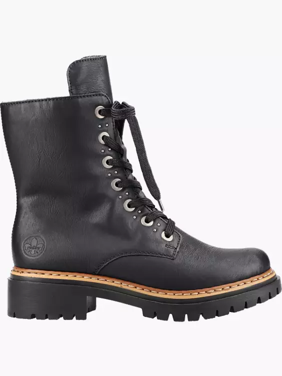 Rieker Damen Biker Boots in schwarz