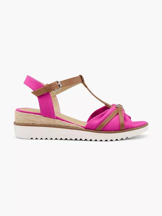 TOM TAILOR Keilsandalette in pink