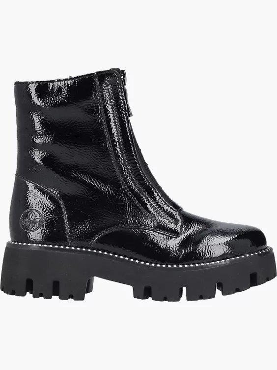 Rieker Damen Biker Boots in schwarz