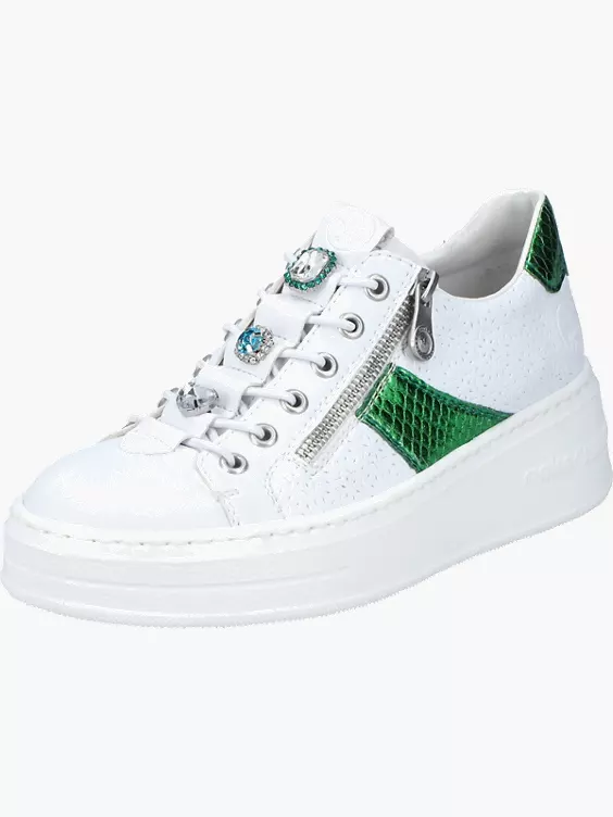 Rieker Damen Sneaker Low in weiß