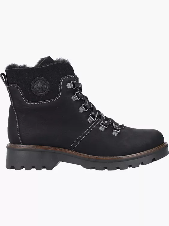 Rieker Damen Schnürstiefel in schwarz