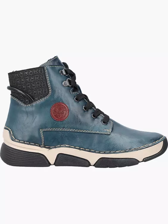 Rieker Damen Schnürstiefel in blau