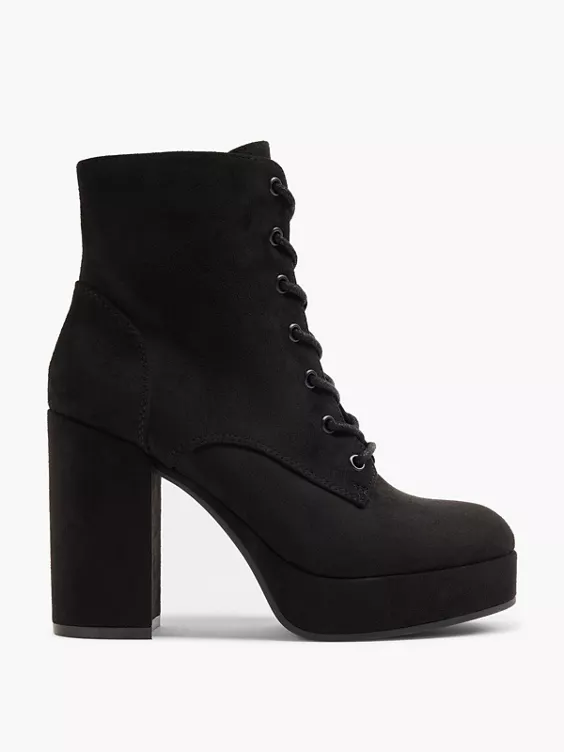 Catwalk Schnürstiefelette in schwarz