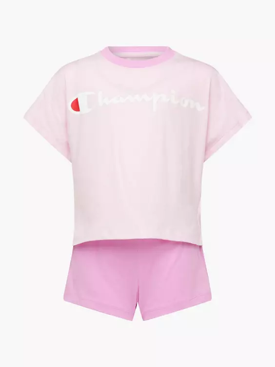 Champion Set aus T-Shirt und Shorts in pink
