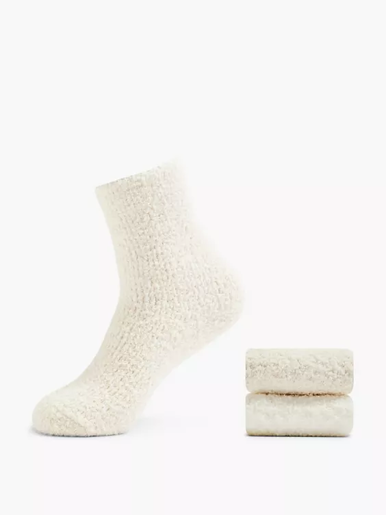 Cosy Nature 2er Pack Socken in creme