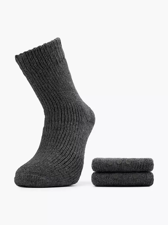 Cosy Nature 2er Pack Socken in grau