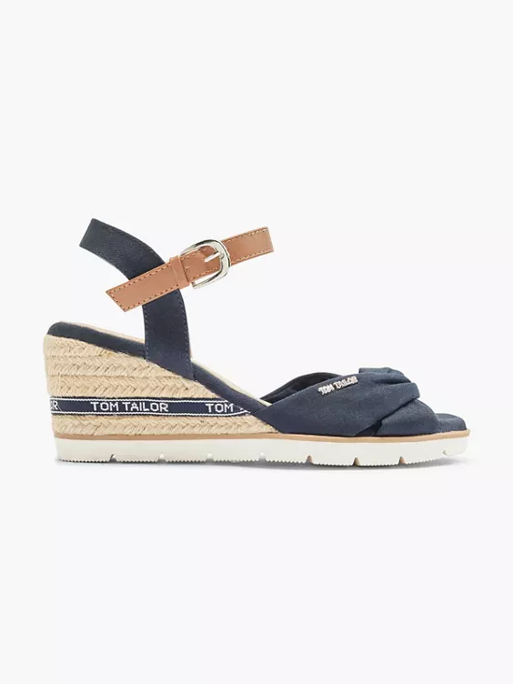 TOM TAILOR Keilsandalette in navyblau