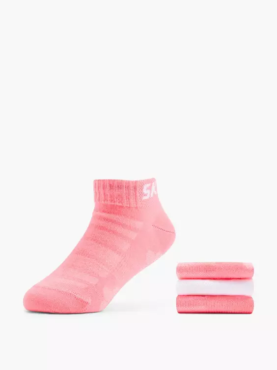 Skechers 3er Pack Sneakersocken in pink