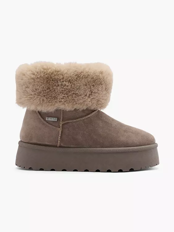 TOM TAILOR Boots in taupe