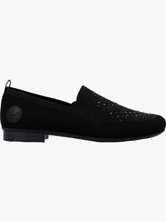 Rieker Damen Slipper in schwarz
