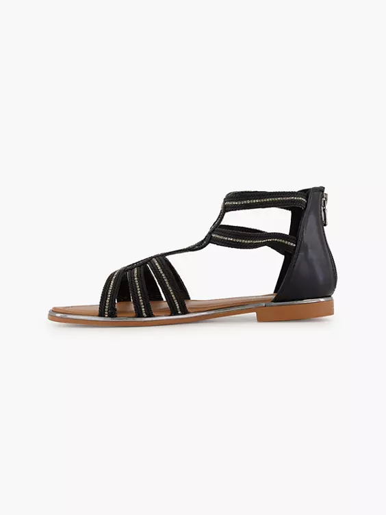Catwalk Sandale in schwarz