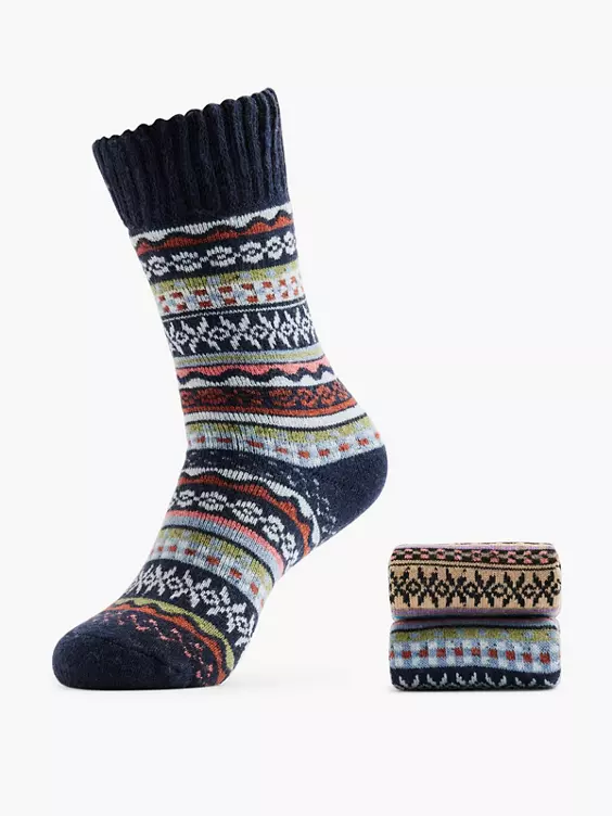 Cosy Nature 2er Pack Socken in navyblau